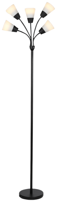 Medusa Modern 78" Led 5-Light Floor Lamp with Interchangeable Shades