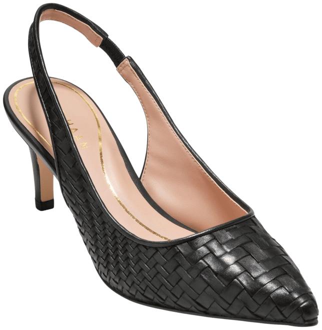 Cole Haan Women's Vandam Woven Pointed-Toe Slip-On Slingback Pumps - Macy's