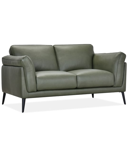 Keery 66.5" Leather Loveseat, Created for Macy's