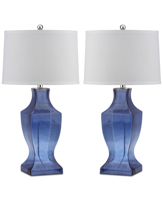 Safavieh Glass Bottom Lamp in Blue Set of 2