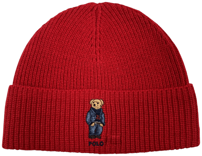 Red ralph lauren beanie online