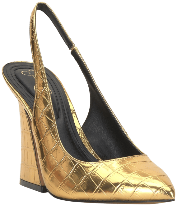 Jessica Simpson Jiles 2 Metallic Slingback Pumps - Macy's