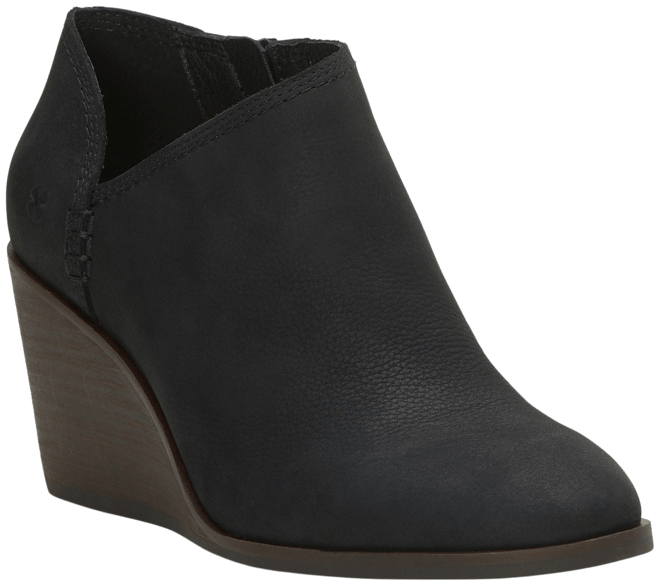 Womens black wedge outlet bootie