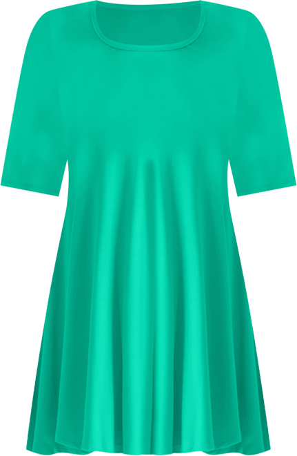 Women's Elbow Sleeve Swing Tunic Top