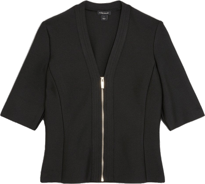 Karen Millen - 2. The Boucle Military Double Breasted Coat bit.ly/3oDLIVC  'I'm excited to reintroduce this beautiful coat in a classic black shade.  The first edit's green version was a sell-out and