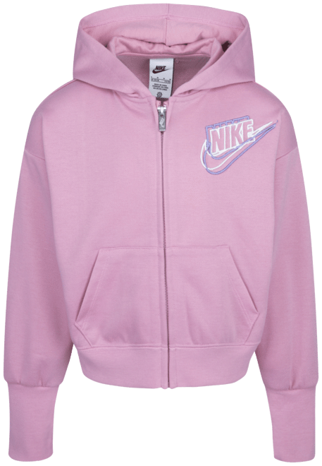 Pink nike zip online hoodie