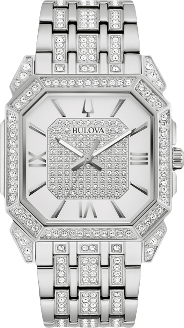 Men's Crystal Octava Stainless Steel Bracelet Watch 40mm