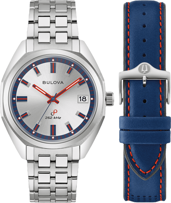 Men's Classic Jet Star Stainless Steel Bracelet Watch 40mm Gift Set