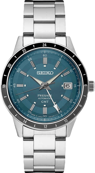 Men's Automatic Presage Gmt Stainless Steel Bracelet Watch 41mm