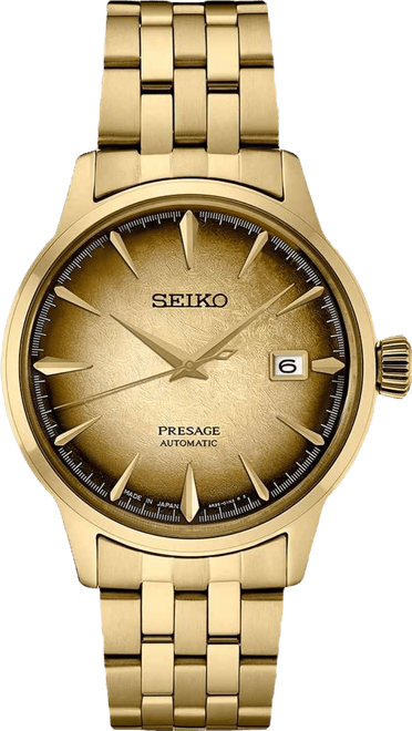 Seiko Men's Automatic Presage Cocktail Time Gold-Tone Stainless