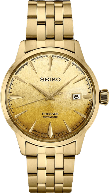 Seiko Men's Automatic Presage Cocktail Time Gold-Tone Stainless