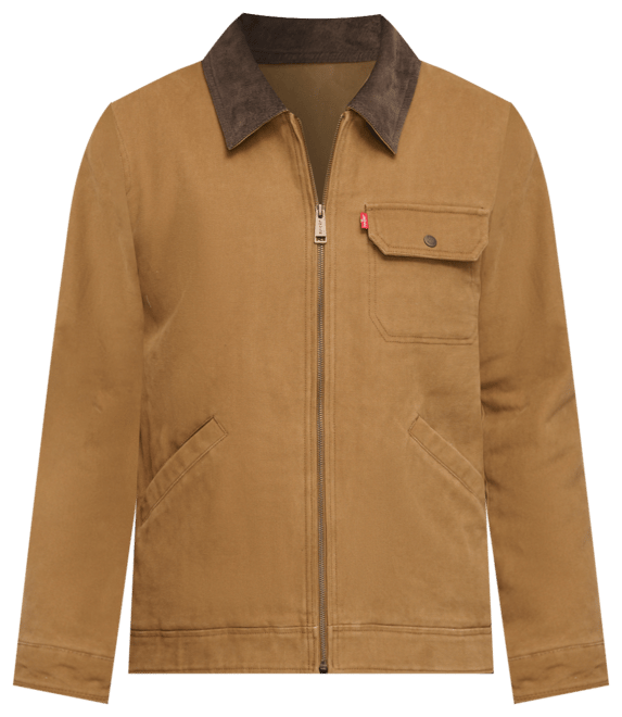 Levi's Plaid-Lined Canvas Utility Jacket - Macy's