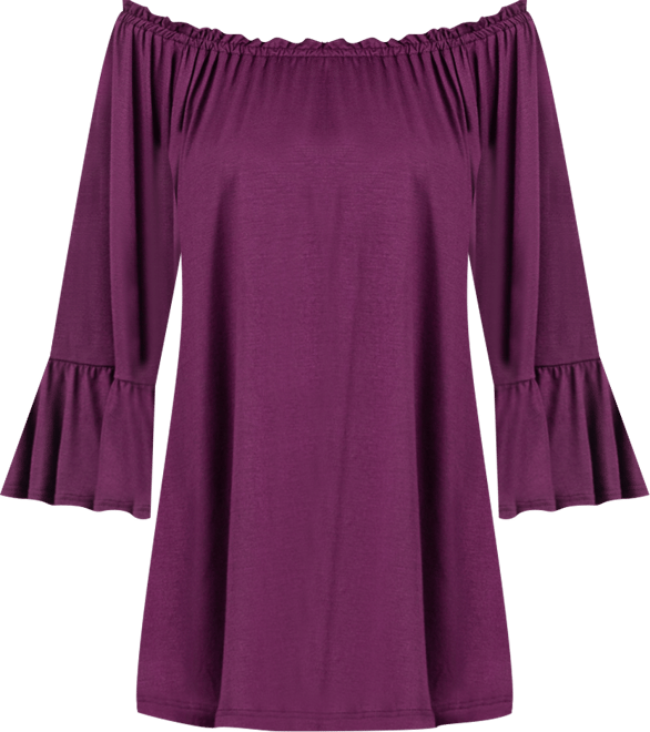 Women's Bell Sleeve Loose Fit Tunic Top