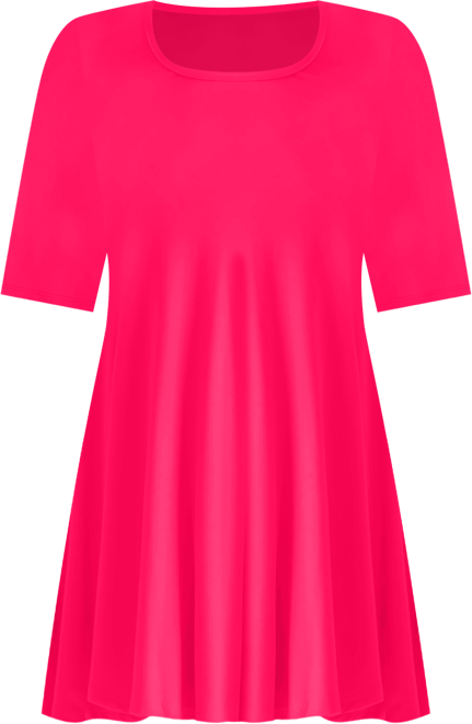 Women's Elbow Sleeve Swing Tunic Top