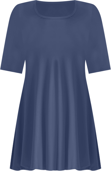 Women's Elbow Sleeve Swing Tunic Top