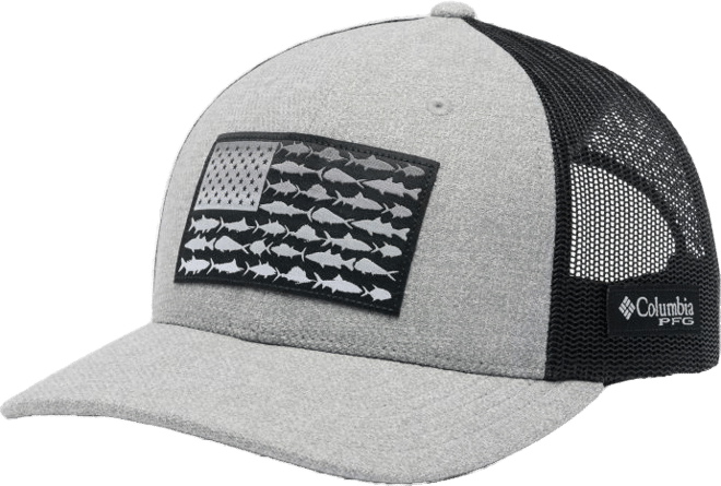 Columbia PFG Fish Flag Mesh Ball Cap