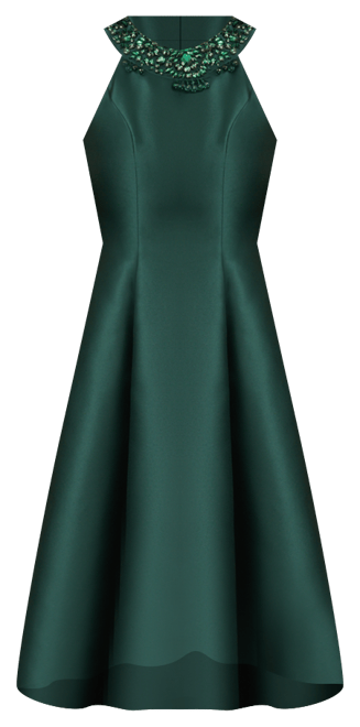 Rhinestone High-Low Dress