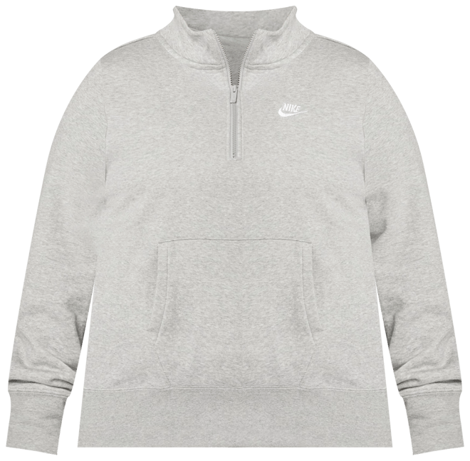 Nike Sportswear Club Fleece Sudadera de medio cierre para mujer (talla grande)