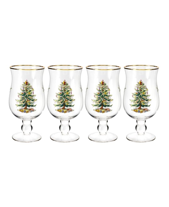 Spode Christmas Tree Tulip Glasses Set of 4 Macy s