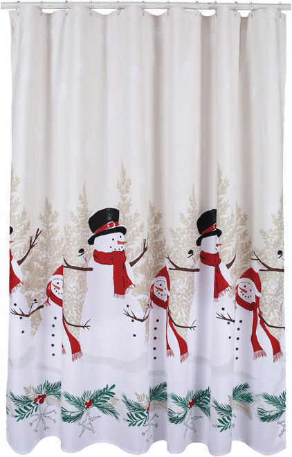 St Nicholas Square Buffalo Check Holiday Shower Curtain 2 Hand