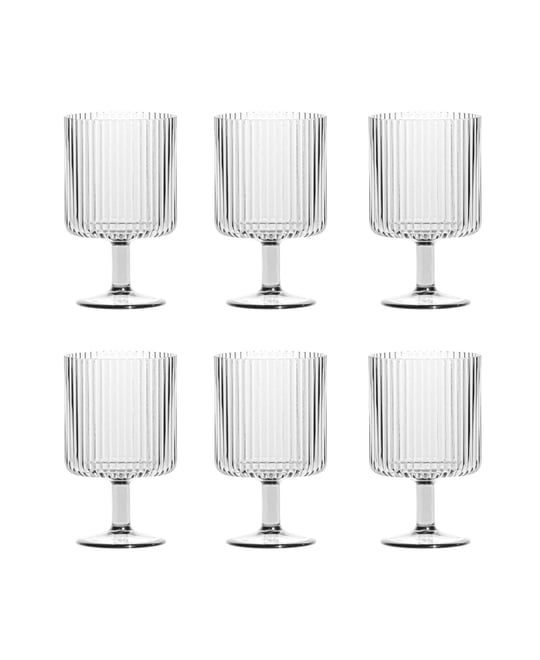 Mesa Stacking Goblet Premium Acrylic Goblet Glasses, Set of 6