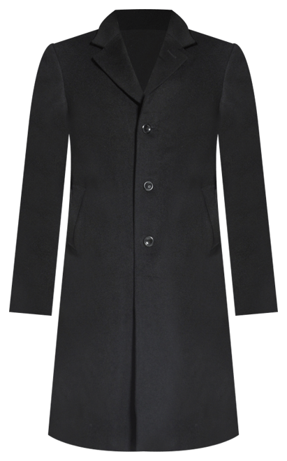 Men Henry Wool Blend Long Walking Coat