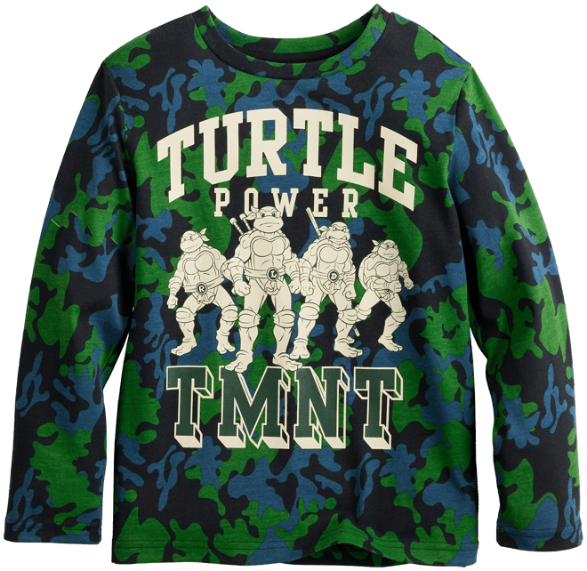 Teenage Mutant Ninja Turtles TMNT Mens Turtle Power Costume T-Shirt, Green