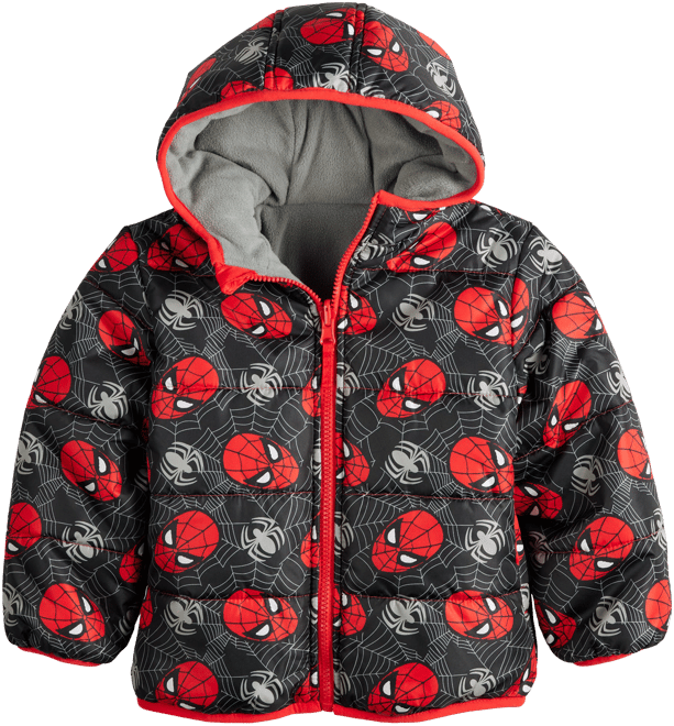 Black Puffer Spider-Man Down Jacket - Jacket Makers