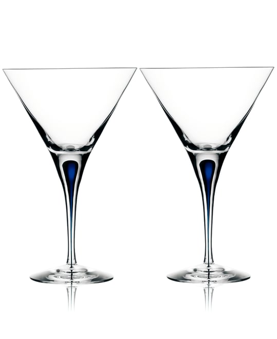Set of 2 Intermezzo Blue Martini Glasses