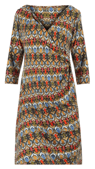 Women's Knee Length Faux Wrap Dress