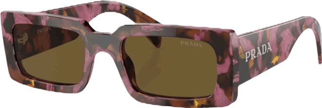 Lettering Rectangular Women's Sunglasses, Pr A07S