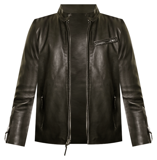 Polo Ralph Lauren Cafe Racer Leather Jacket in Black for Men