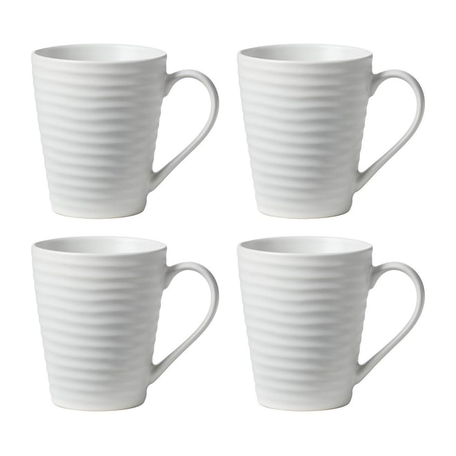 24 Seven White Mugs, Set of 4 - Oneida