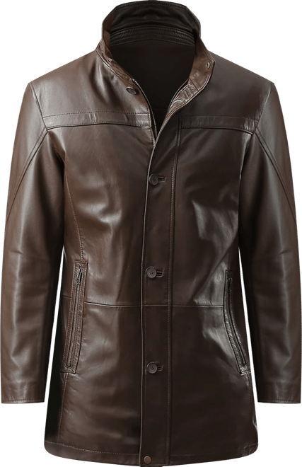 Men Chad Leather Car Coat