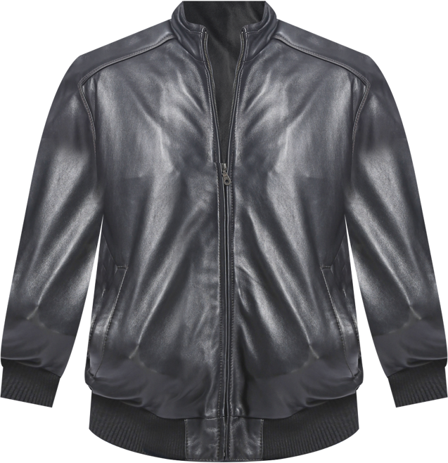 Men's Men City Leather Bomber Jacket
