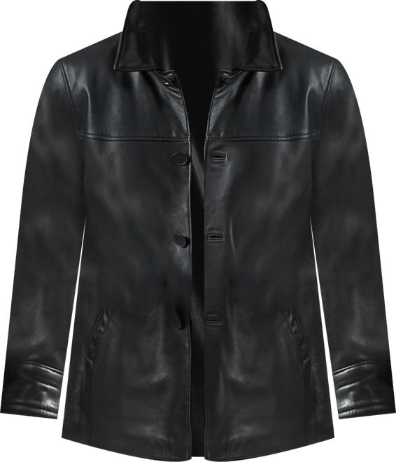 Men Samuel Leather Car Coat