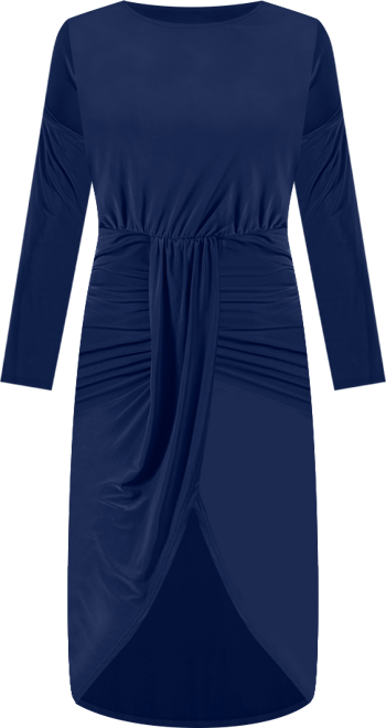 Women's Long Sleeve Knee Length Dress