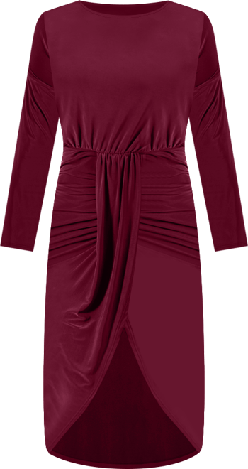 Women's Long Sleeve Knee Length Dress