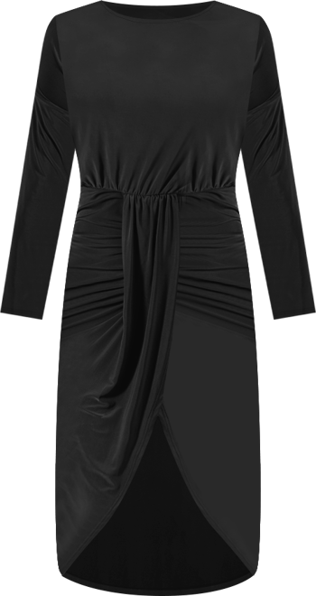 Women's Long Sleeve Knee Length Dress