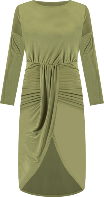 Women's Long Sleeve Knee Length Dress