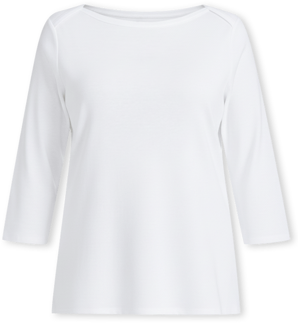 Plus Size Pima Cotton 3/4-Sleeve Top, Exclusively at Macy's