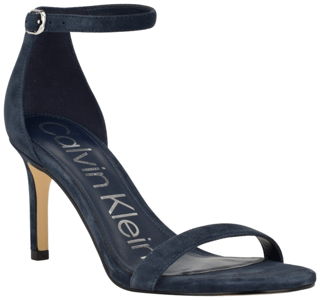Calvin Klein logo-lettering Platform Wedge Sandals - Black