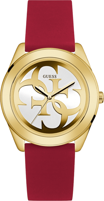 Women's Red Silicone Strap Watch 40mm