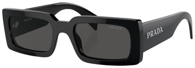 Lettering Rectangular Women's Sunglasses, Pr A07S