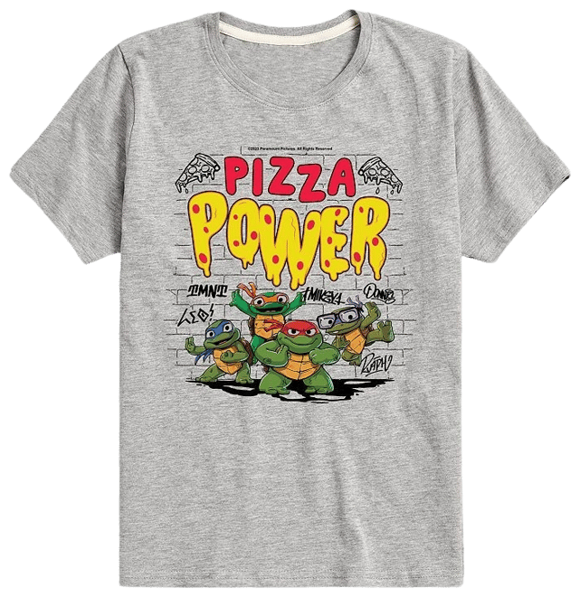  Tee Luv Men's Teenage Mutant Ninja Turtles Pizza T-Shirt :  Clothing, Shoes & Jewelry