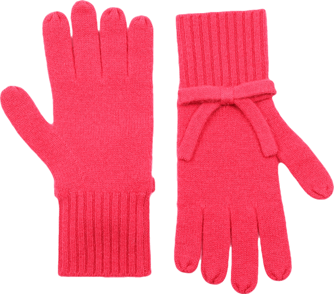 Women's Bow Knit Wool Gloves