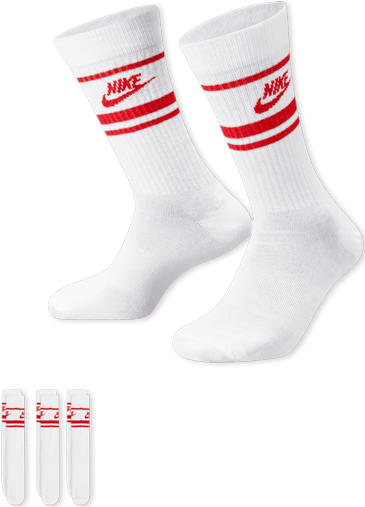 Nike Men's Sportswear Everyday Essential Crew Socks – 3 Pack