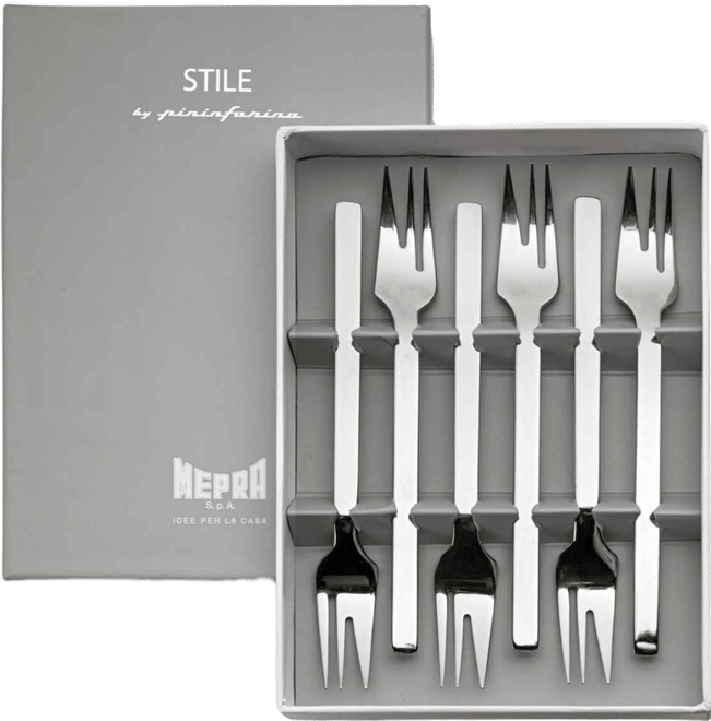 Gift Box Cake Forks Stile Flatware Set, Set of 6