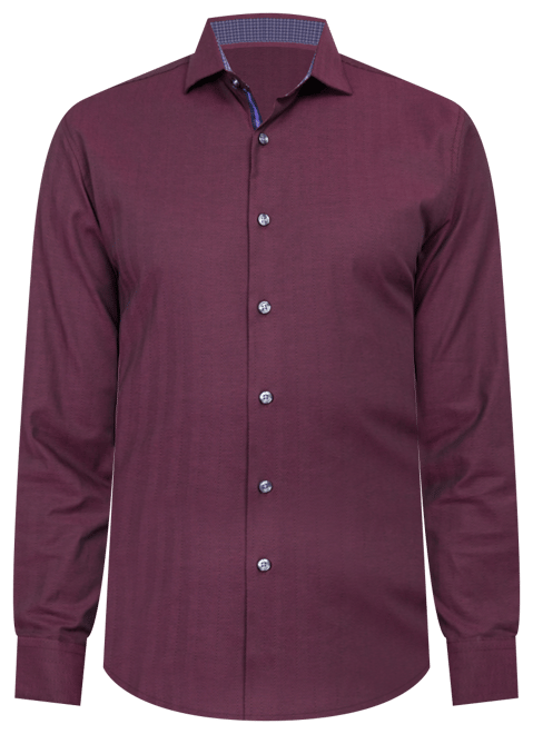 Men's Solid Herringbone Shirt