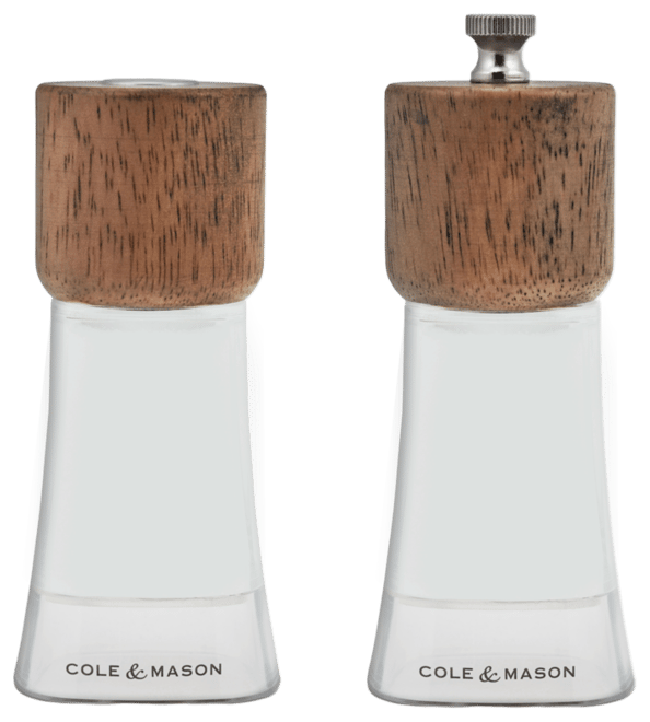 Maccelfield Round Top Soft Square Wood Mill and Shaker Set, 2 Piece